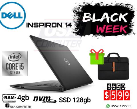 Laptop Dell 14 Core I5 10ma Generación 3.7ghz Ram 4gb Ssd 128gb Pcie Nvme Máxima Velocidad 2500 Mbps del Ssd Pcie