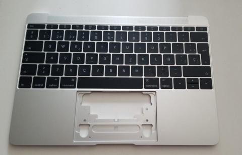 Teclado Topcase Mac Book Pro Retina 12 A1534 2015-2016-2017 Silver