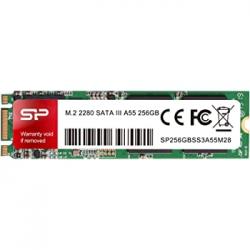 Disco Duro Solido Silicon Power 256GB SSD m2 2280 A55 SATA 3 lectura 500MB/s Escritura 360MB/s