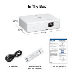  Proyector Epson EpiqVision Flex  Portable 3000 lumenes Resolución WXGA Luz Extra brillante 300"